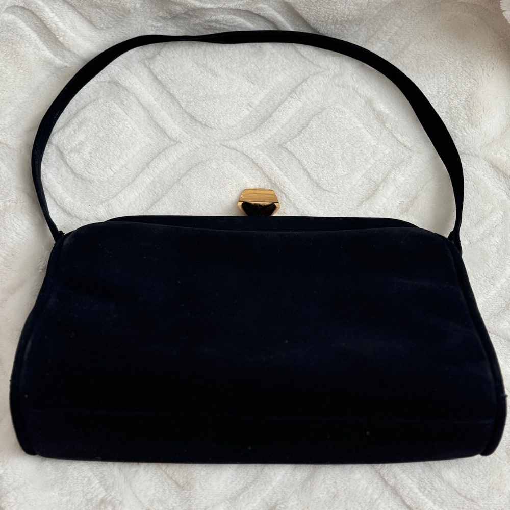Vintage Koret kid suede black purse